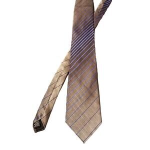 Covington Tan/olive greenish‎ with blue 100% silk tie